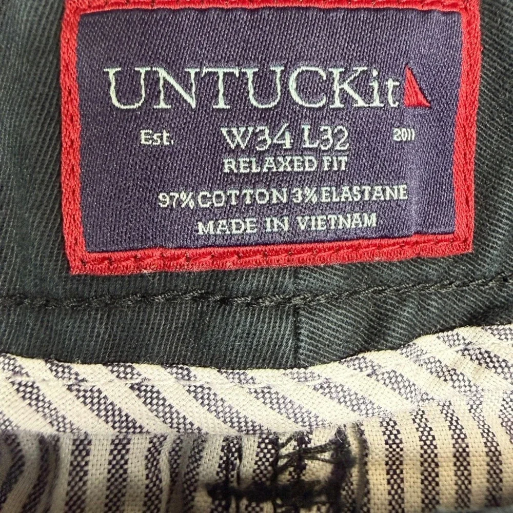 UNTUCKit Don Santiago Relaxed Fit Black Cotton Elastane Men's Jeans W34 L32‎